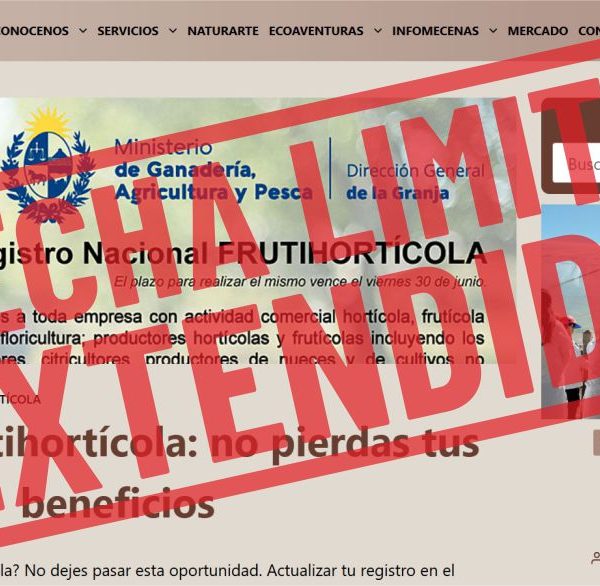 Plazo extendido-Registro Frutihortícola