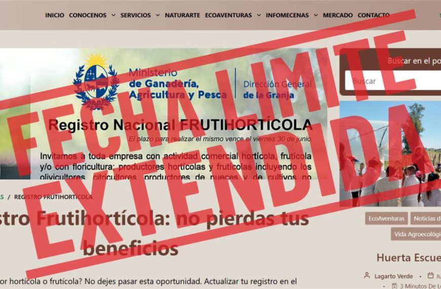 Plazo extendido-Registro Frutihortícola
